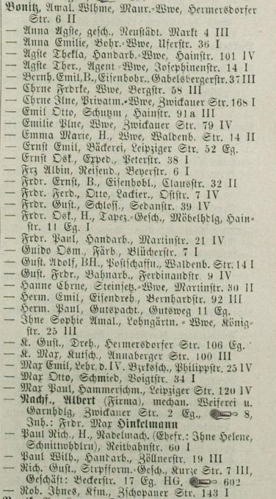 Adressbuch Chemnitz 1905