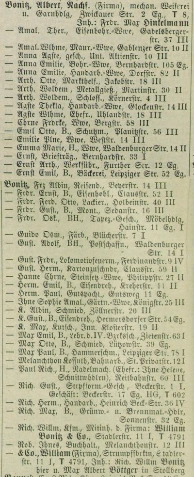 Adressbuch Chemnitz 1910