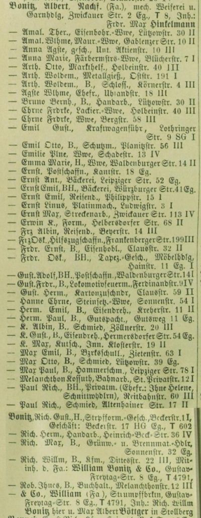 Adressbuch Chemnitz 1912