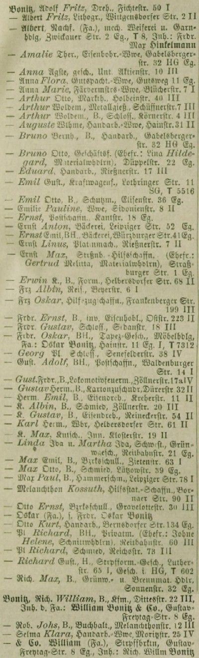 Adressbuch Chemnitz 1916