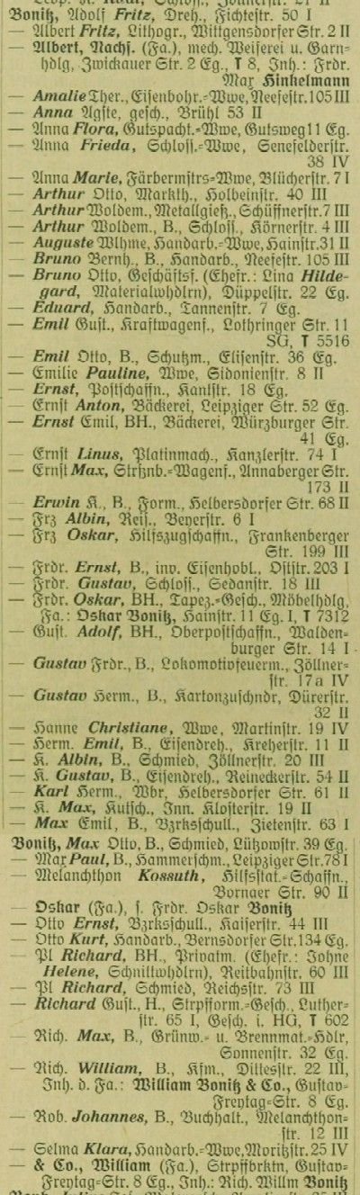 Adressbuch Chemnitz 1917
