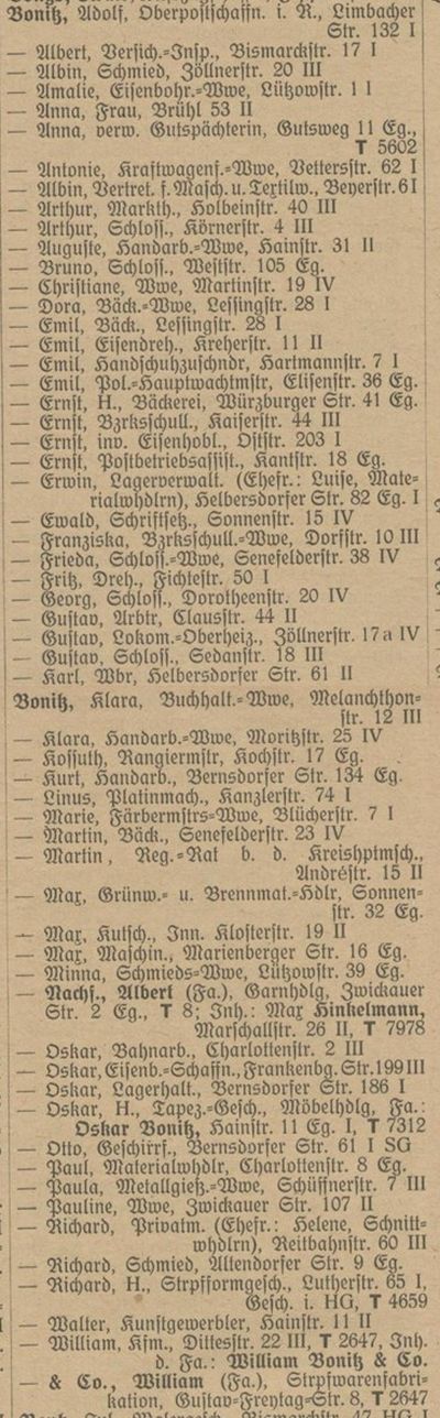 Adressbuch Chemnitz 1923