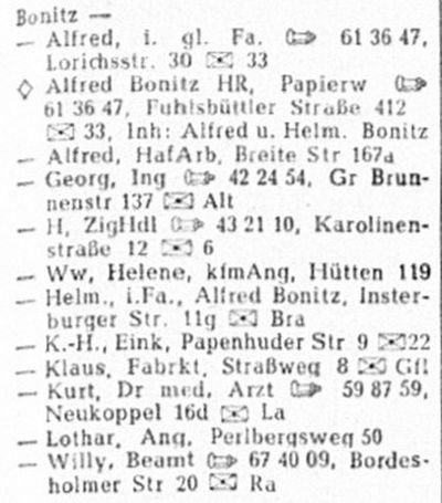 Adressbuch Hamburg 1960