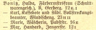 Adressbuch Weimar 1900