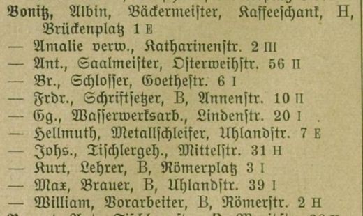 Adressbuch Zwickau 1910