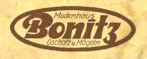 Logo Modenhaus Bonitz, 1930