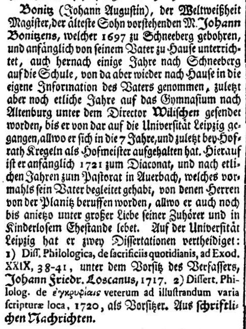 Text zu Johann August(in) Bonitz